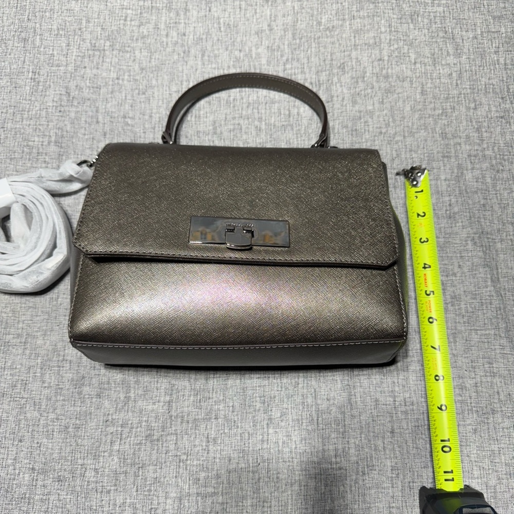 Michael Kors Callie Small Messenger Leather Bag with Shoulder Strap - Picture 10 of 12